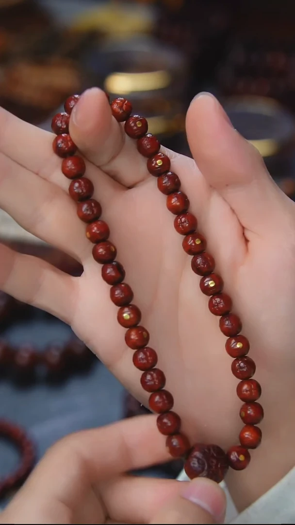 手串/手链小叶紫檀布*虎SG003 印度小叶紫檀凤眼24手持