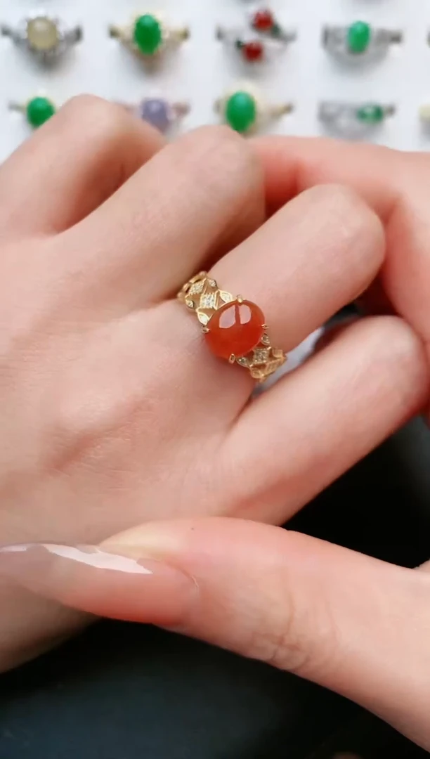 【闪购商品】翡翠戒指银S925镶嵌....