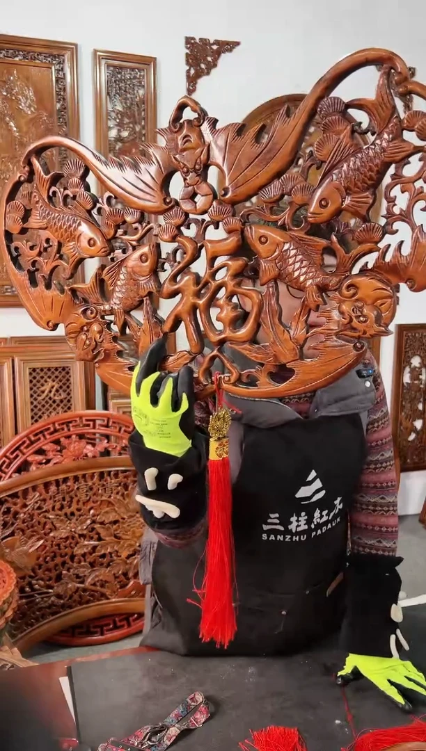 【闪购商品】香樟木木雕61*36   元宝福