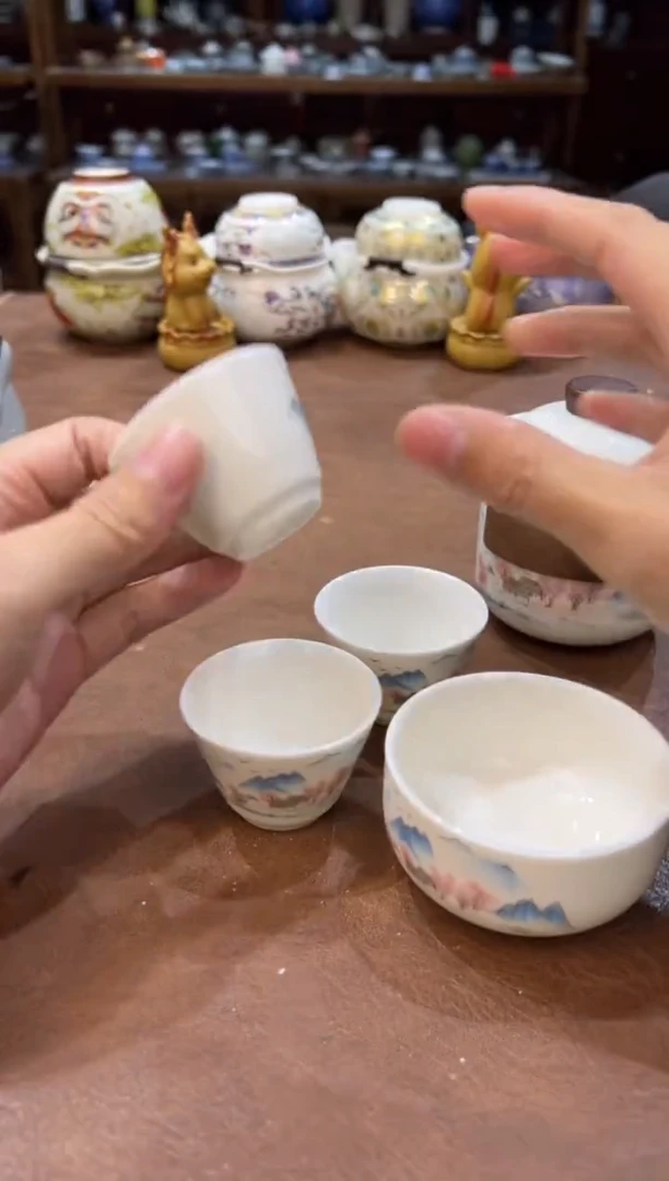 真的很便宜超好看会开片的旅行茶具