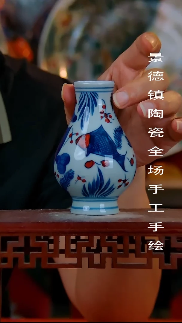 摆件手景德镇陶瓷 全场手工绘