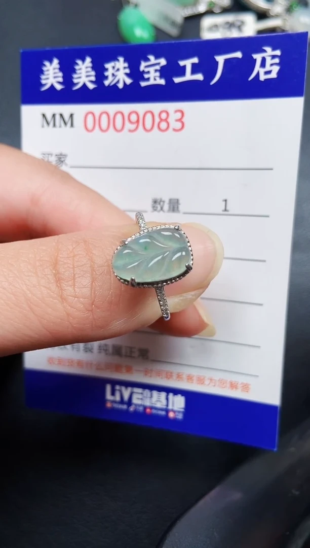 翡翠银S925镶嵌颈饰9083