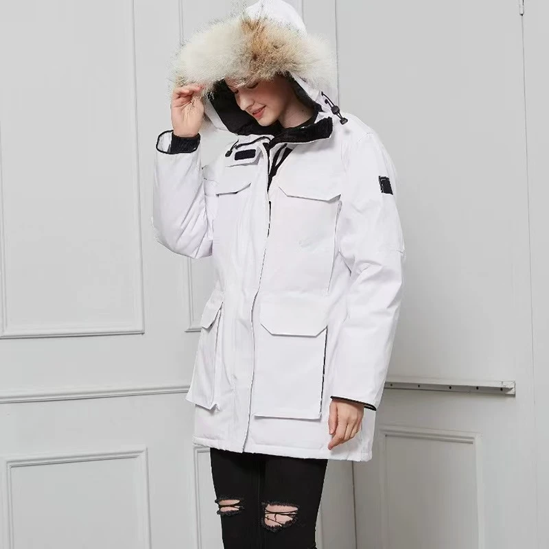 连帽中国羽绒服工装三防绒冬情侣地表强温户外休闲保暖潮流加厚