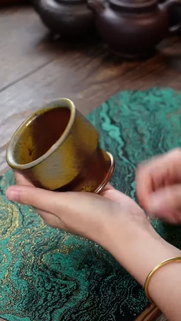茶杯紫砂柴烧主人杯