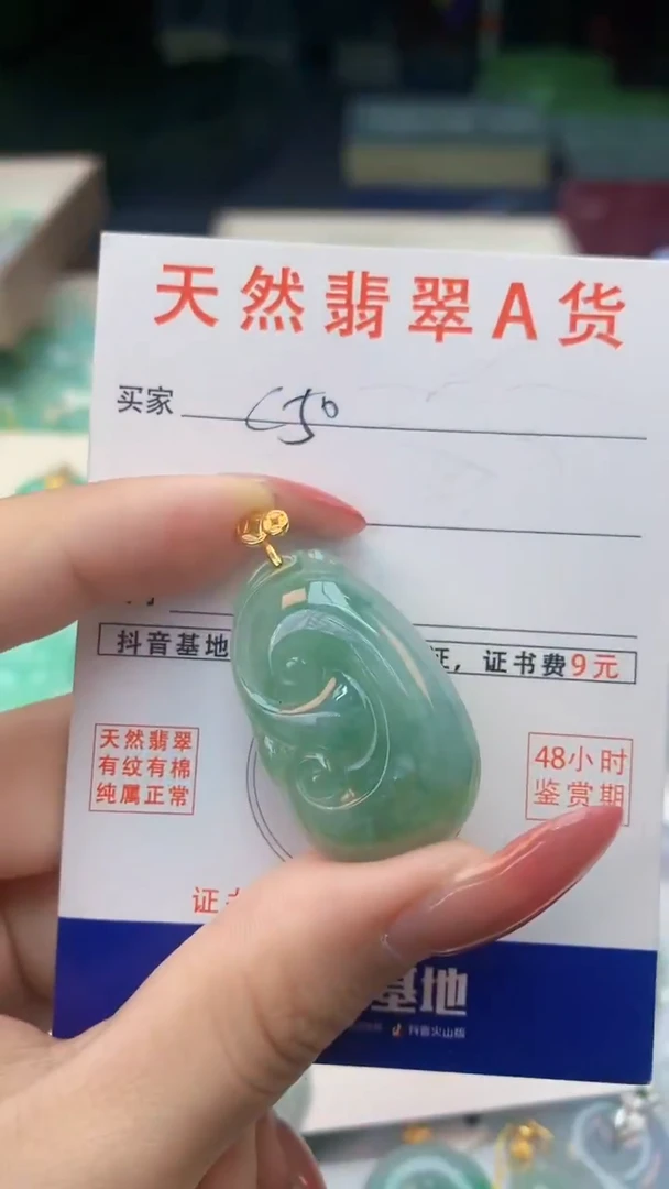 颈饰未镶嵌翡翠纯天然翡翠A货挂件