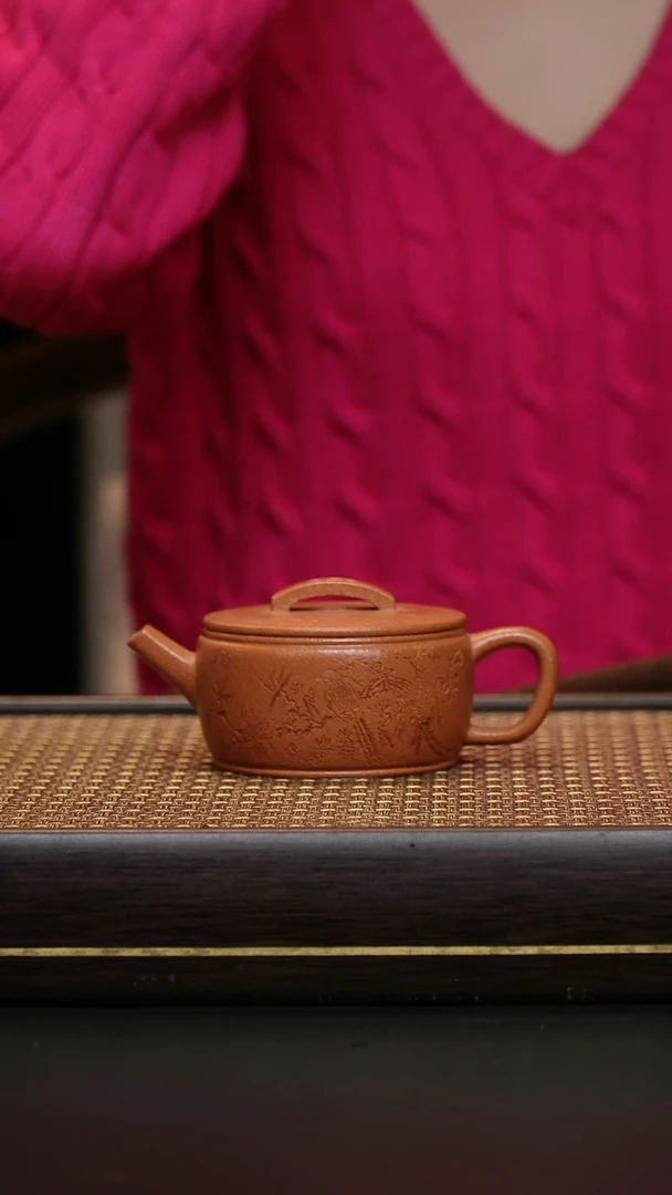 茶壶紫砂黄降坡 汉瓦