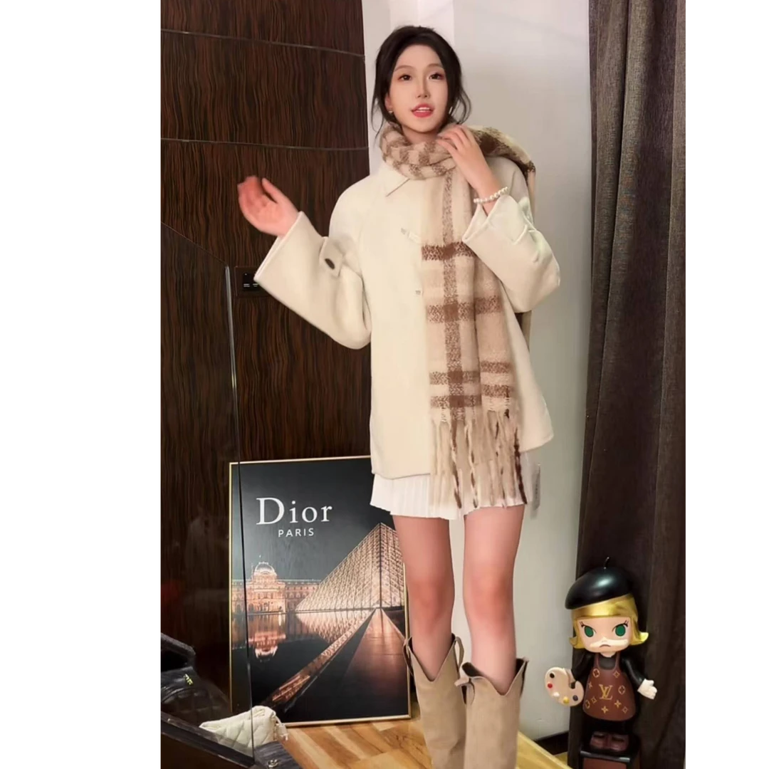 中长款秋冬常规款女长款毛呢外套休闲女士百搭西装