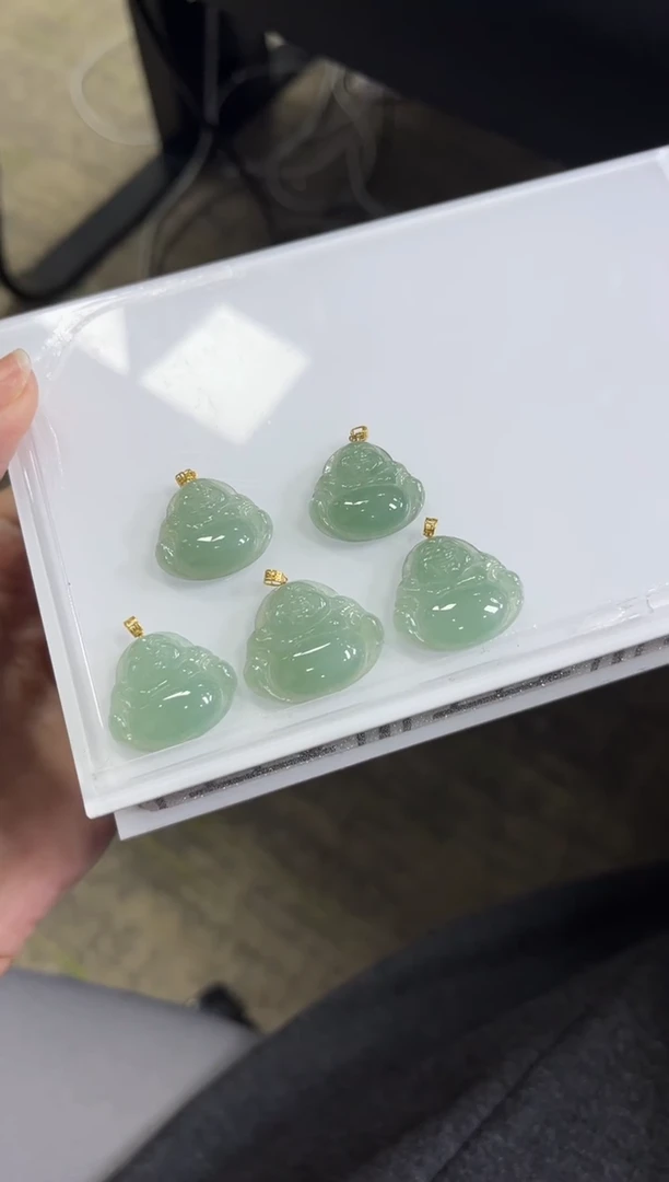 【闪购商品】翡翠颈饰18K金镶嵌A446/多样性发一件/配绳子（小）