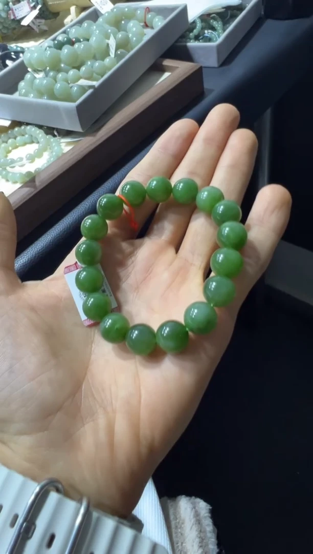 未镶嵌手链和田玉黑羊东碧玉手串（产地直发）