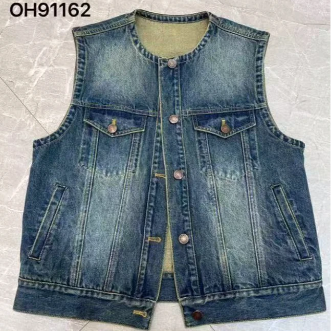 0421-01 牛仔马夹单排扣女装马夹  KYS 91162