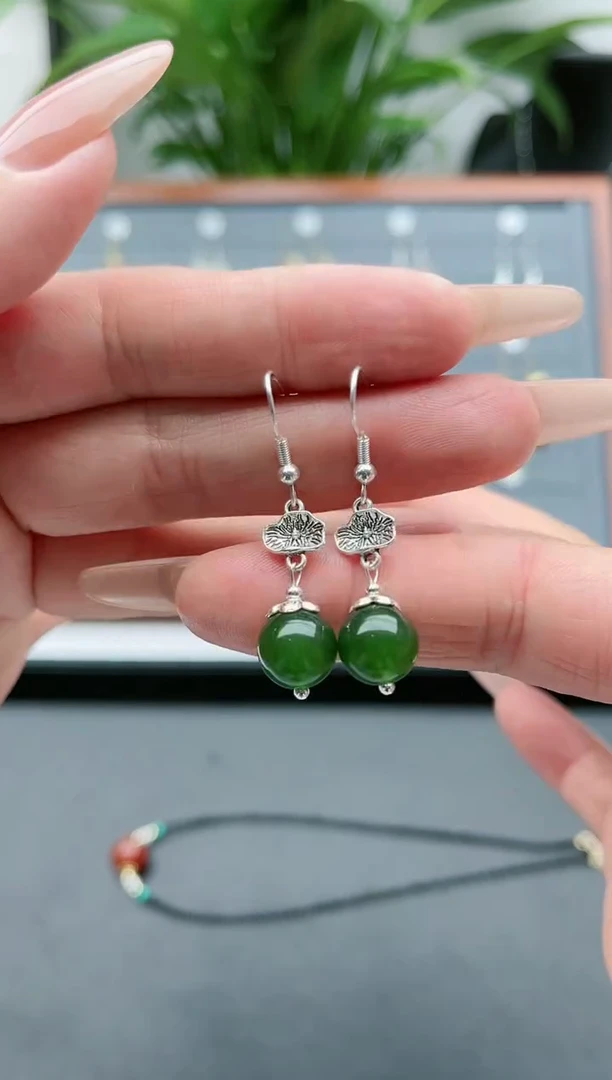 【闪购商品】玛瑙/玉髓耳饰银S925镶嵌680