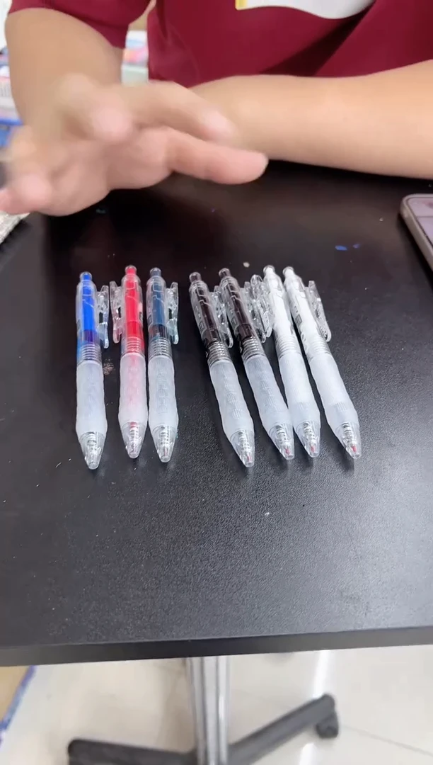 柯林1093中性笔黑2支白2支红1支蓝1支墨蓝1支