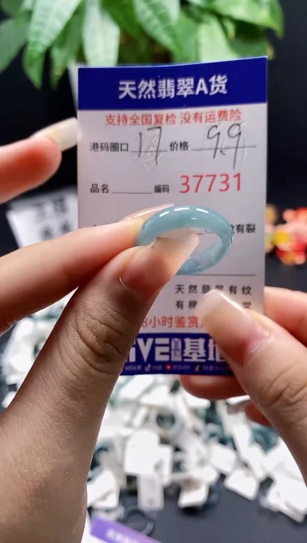 翡翠戒指未镶嵌 天然翡翠戒圈7731