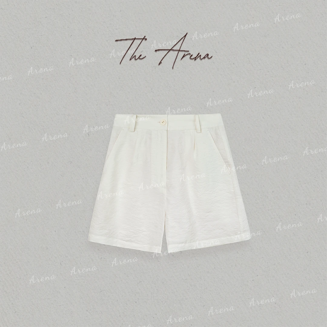 THE ARENA"自然肌理"水洗桑蚕丝纹理感高腰短裤XY-1240