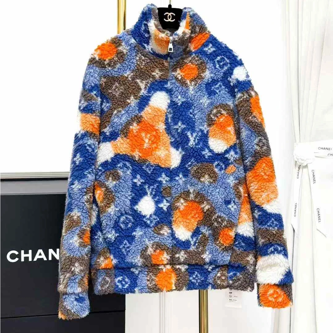 99新 LouisVuitton/路易威登 XS码彩色晕染老花满印长袖泰迪外套