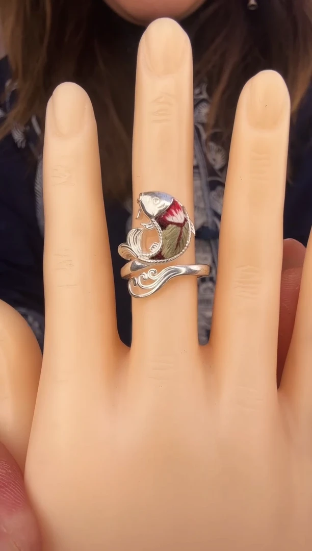 【闪购商品】织绣非遗手工刺绣戒指