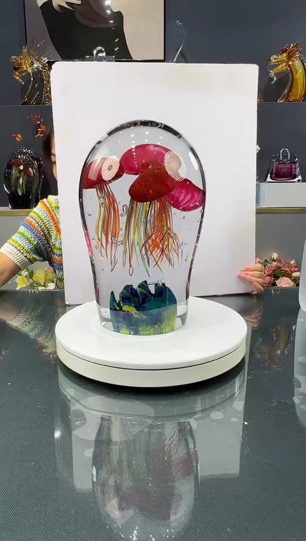 琉璃　水晶琉璃摆件1个