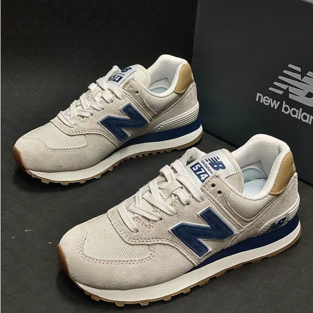 NEW BALANCE 574 男女同款低帮灰色复古休闲跑步运动鞋官方正品