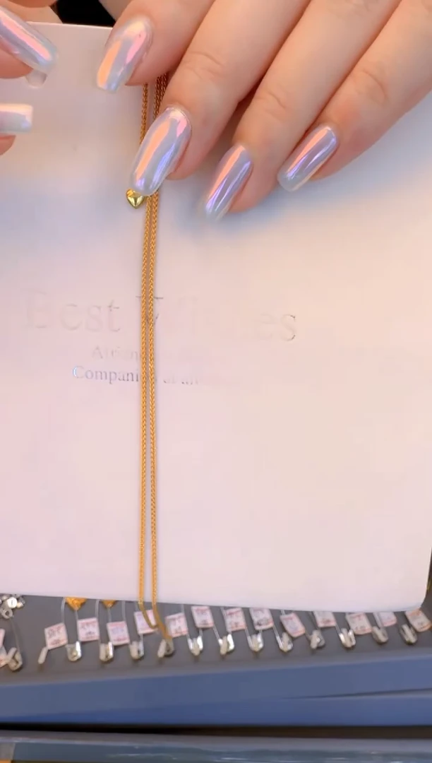 白爱心抽拉肖邦链50cm 2.57g（多样性发货）