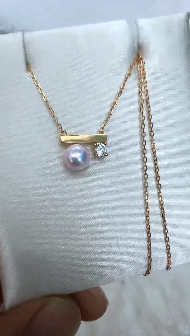 海水珍珠银S925镶嵌颈饰套链