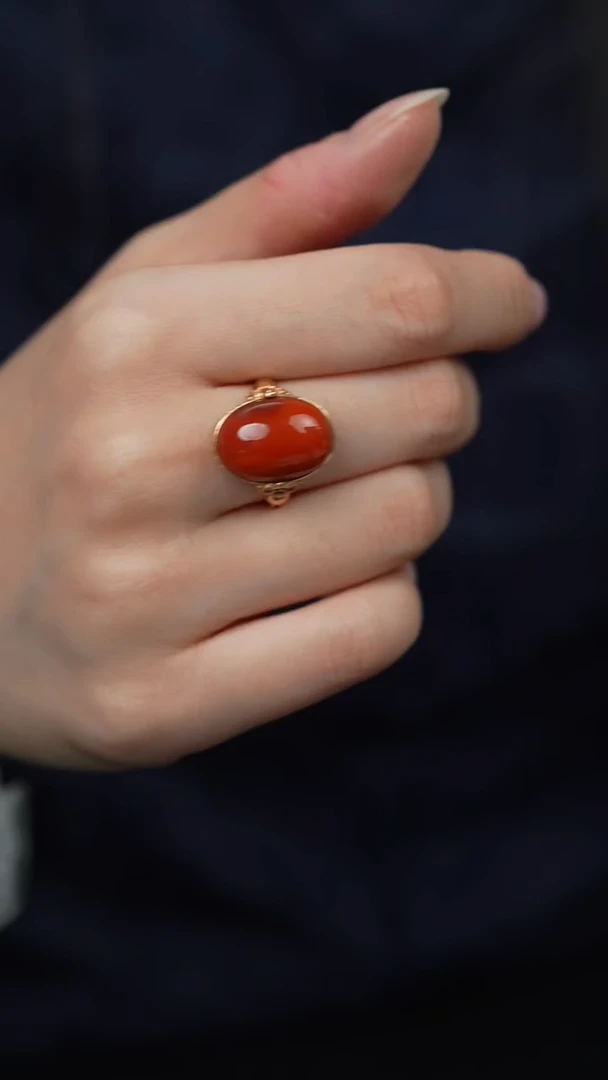 未镶嵌C20（多样性发一件）南红玛瑙戒指