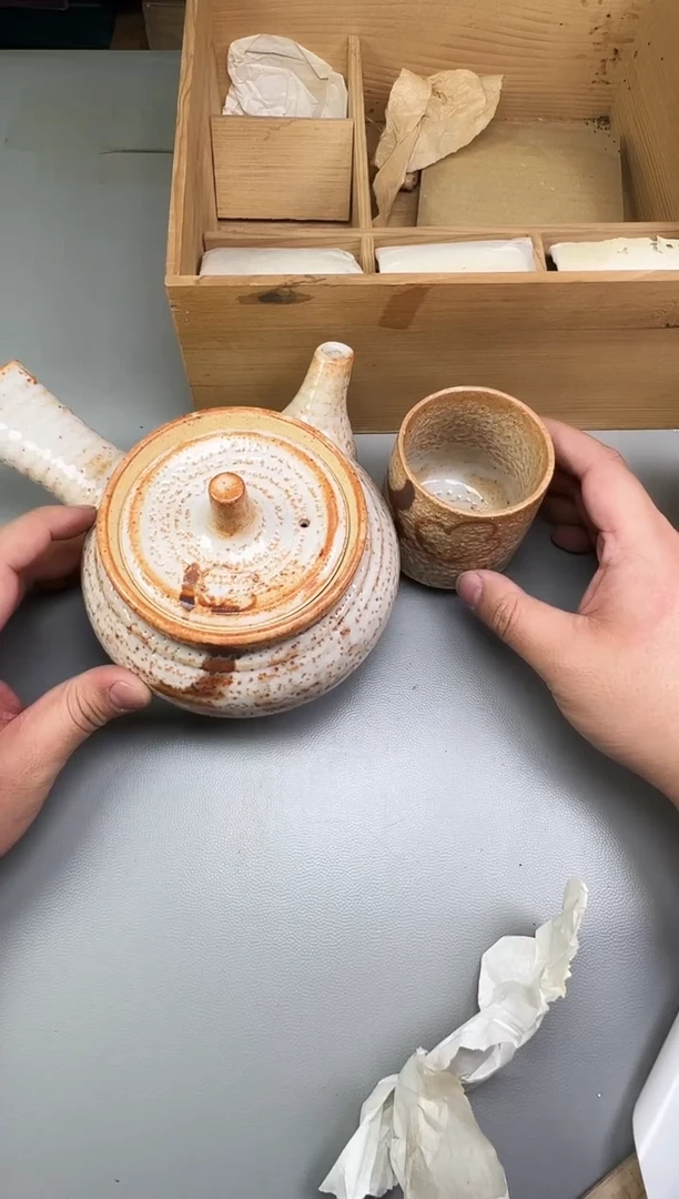 瓷片༃**༃913 一壶四杯碰瓷社中古瓷器 拒绝假货 感谢您的支持~