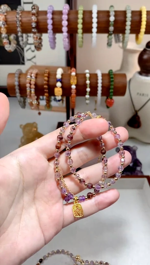 【闪购商品】南红玛瑙发饰银S925镶嵌手串