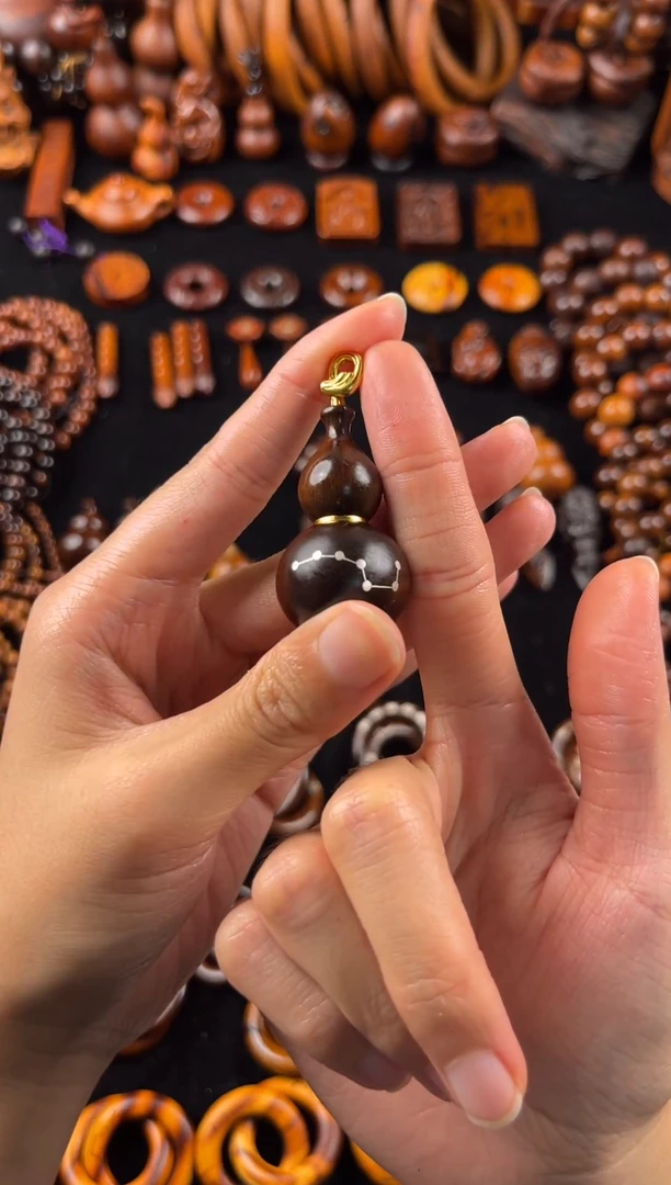 枣木雷击枣木玉化镶银葫芦