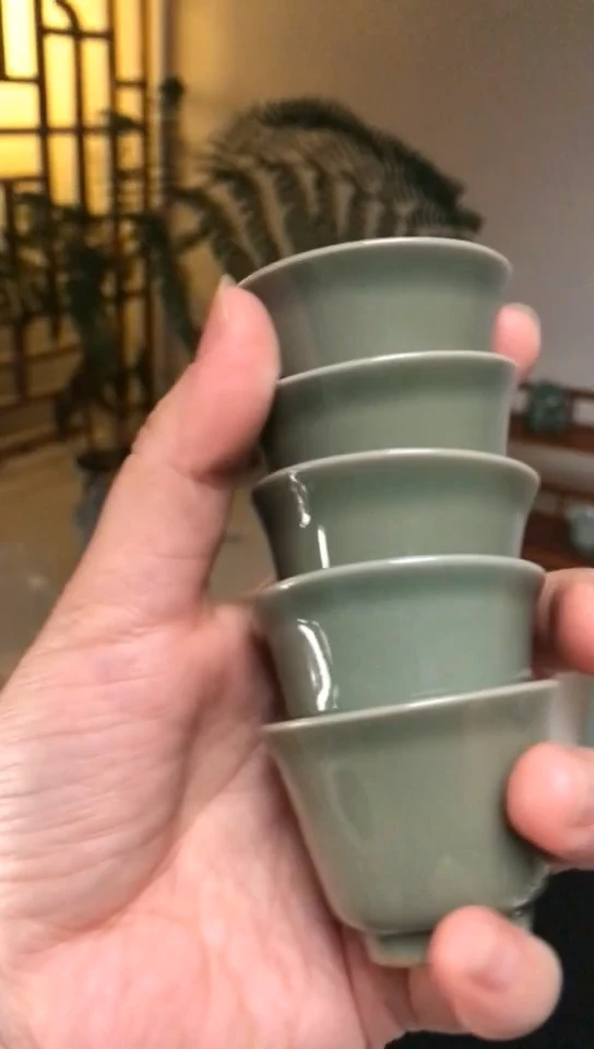 龙泉青瓷茶杯茶器摆件花器33