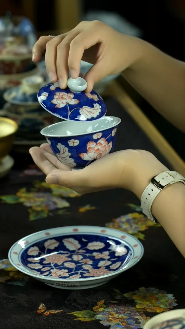 中秋国庆景德镇手绘瓷器