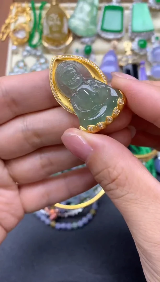 【闪购商品】翡翠颈饰18K金镶嵌404中国好珍宝