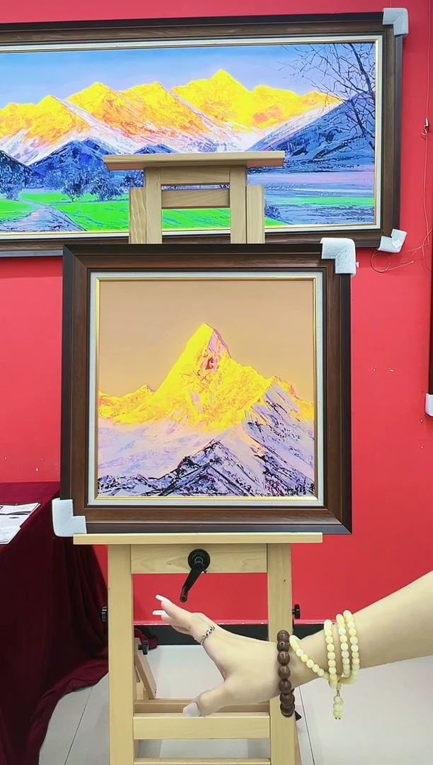 油画梁静-60*60尺寸-油画作品