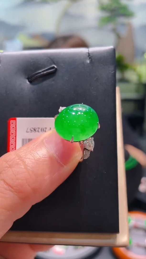 翡翠18K金镶嵌颈饰翡翠A57