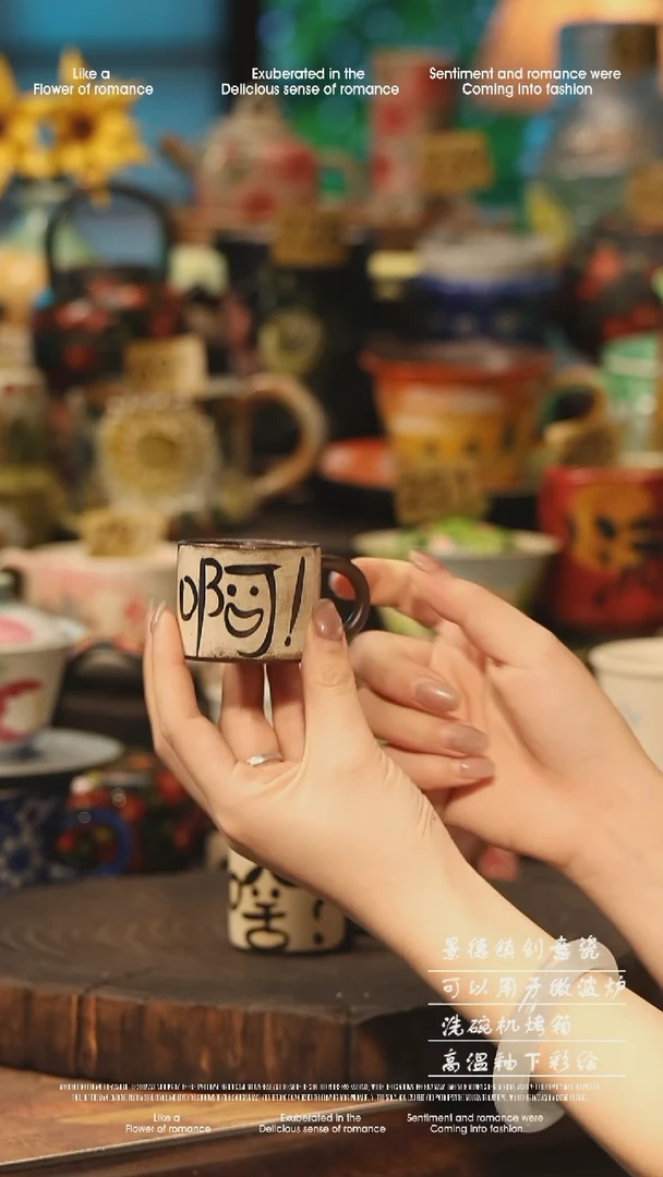 陶瓷随机景德镇高温釉下彩手工手绘款式