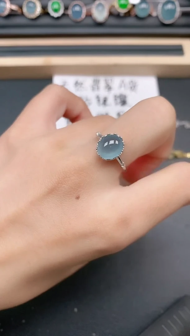 银S925镶嵌戒指翡翠1111