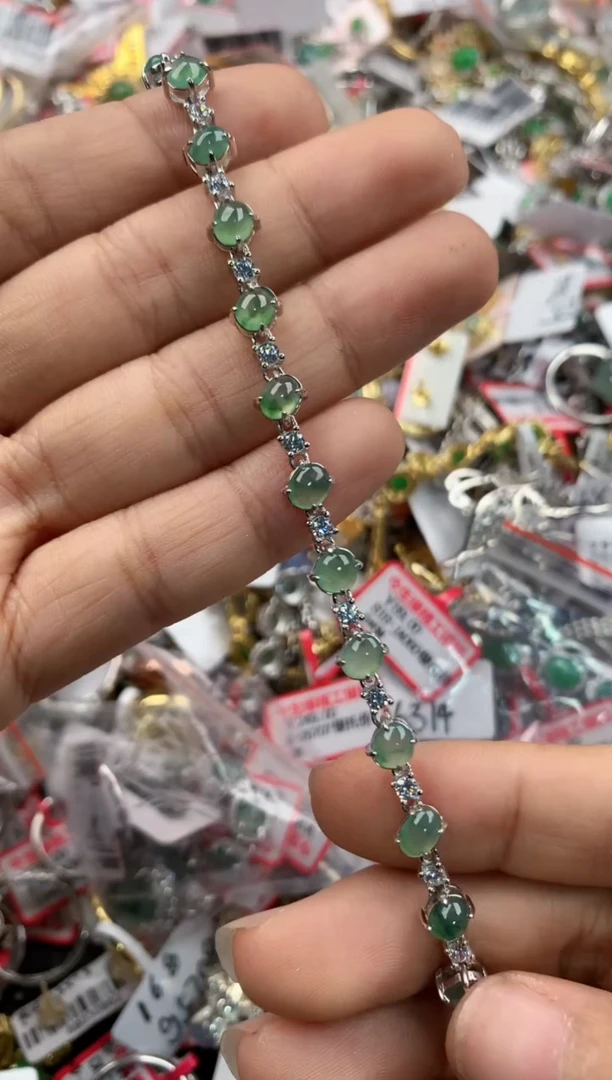 银S925镶嵌戒指翡翠444                6