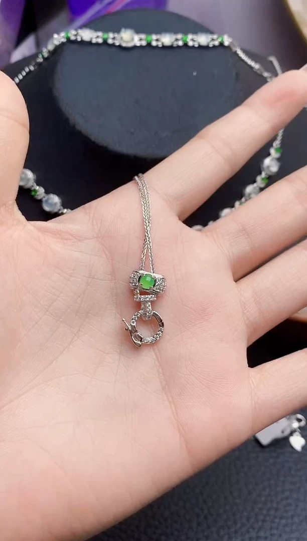 银S925镶嵌戒指翡翠1459