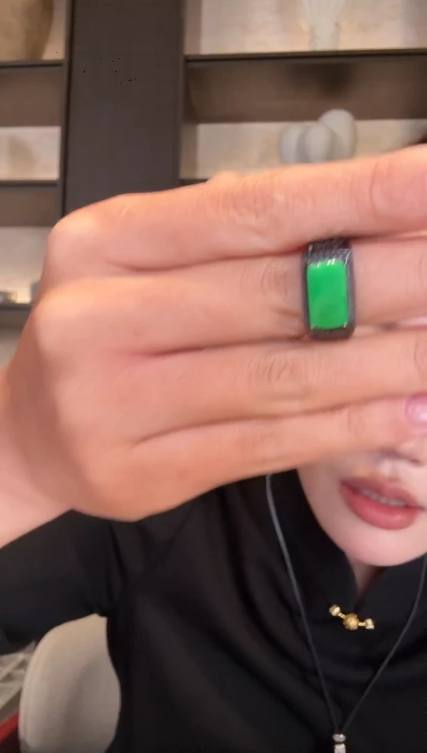 银S925镶嵌戒指翡翠53