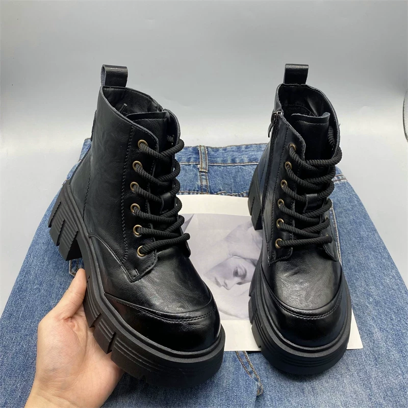 秋冬薄绒厚底马丁靴37-40码 M967