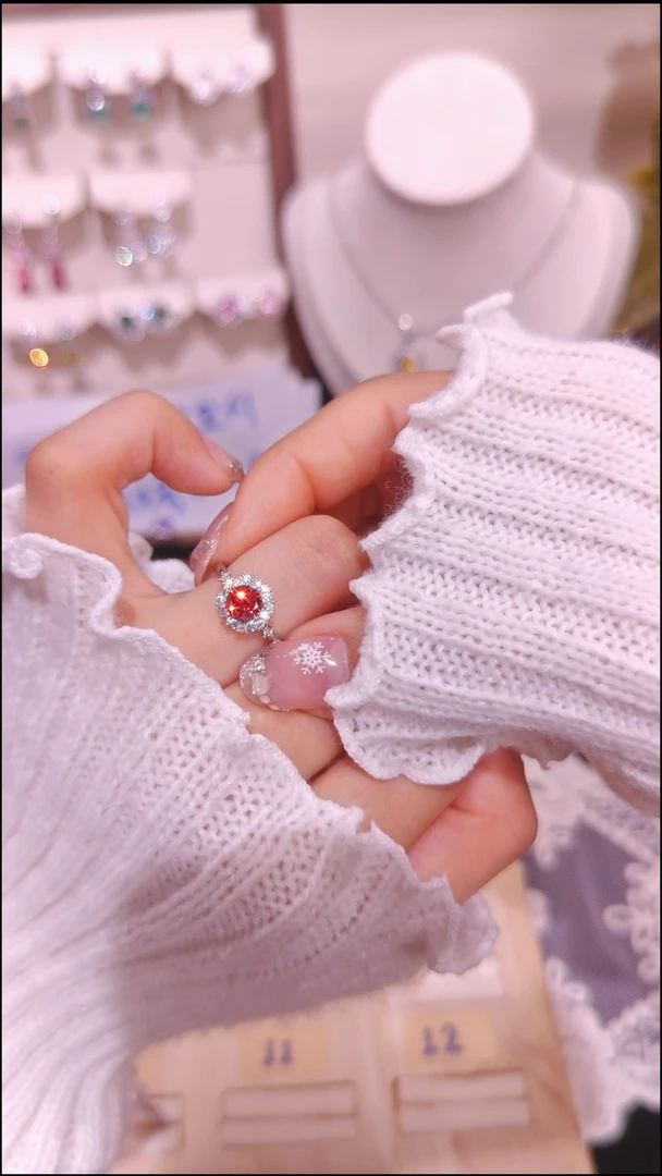 合金无红色闪钻戒指