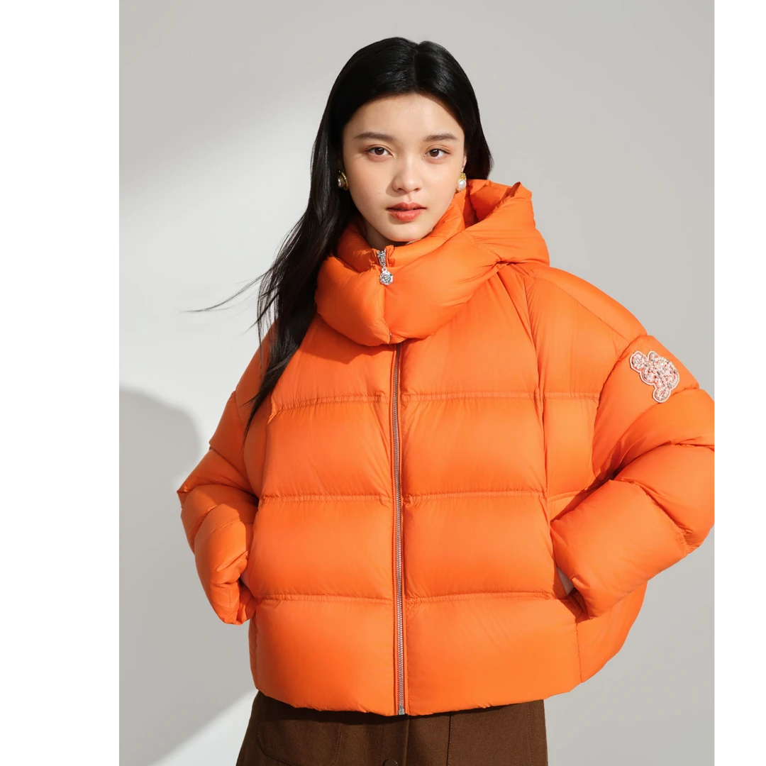 【御寒鹅绒服】连帽羽绒服松花江90白鹅绒DOUBLOVE贝爱新款