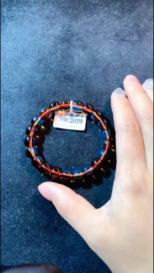 【闪购商品】琥珀手链未镶嵌10MM红蓝珀老型手串