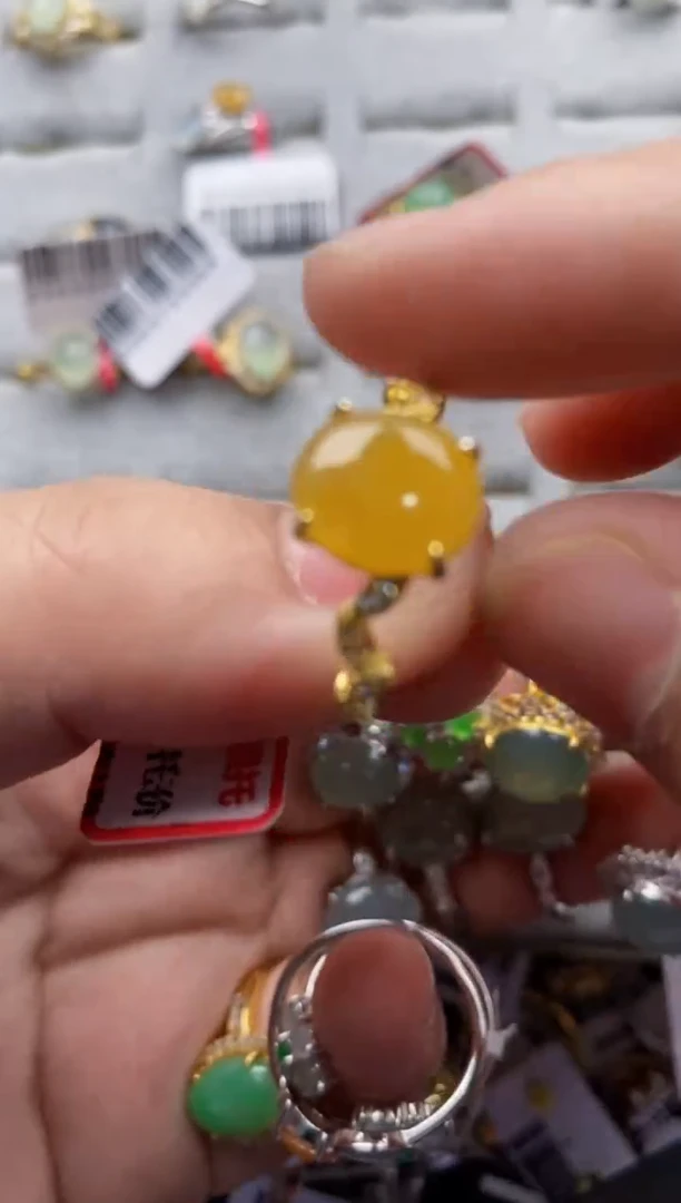 【闪购商品】翡翠戒指银S925镶嵌444444---10