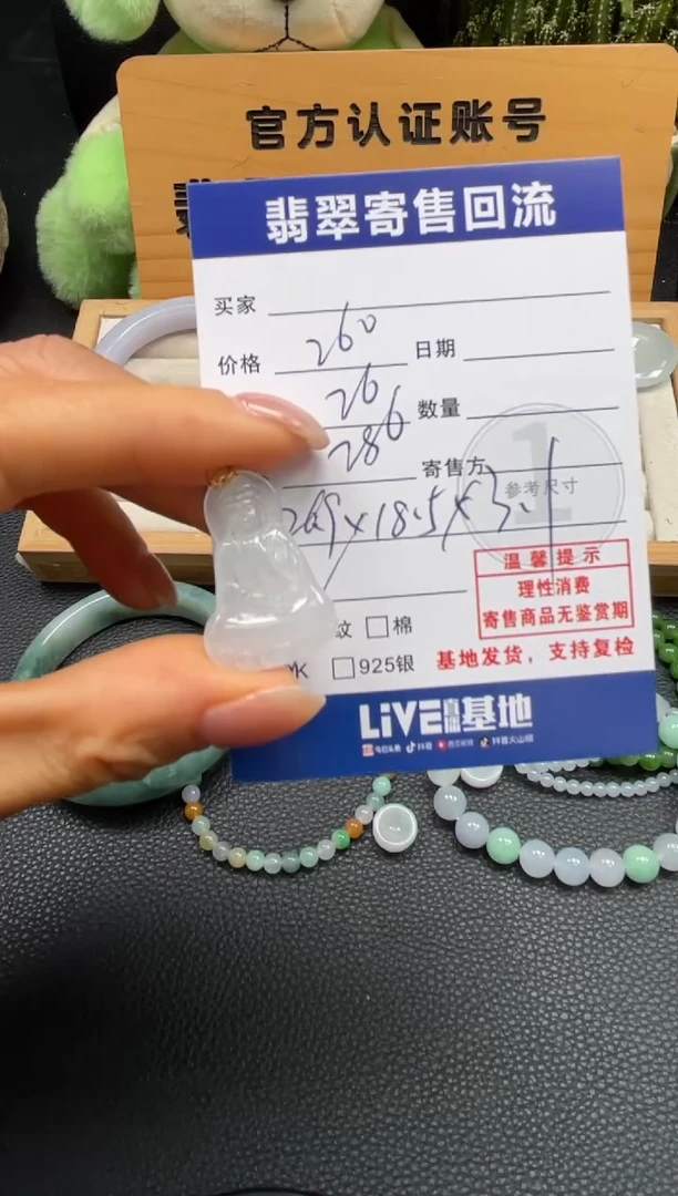 颈饰18K金镶嵌翡翠10150789