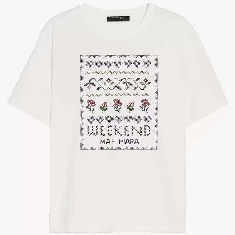 LC 2080春夏时尚纯色印花短袖T恤