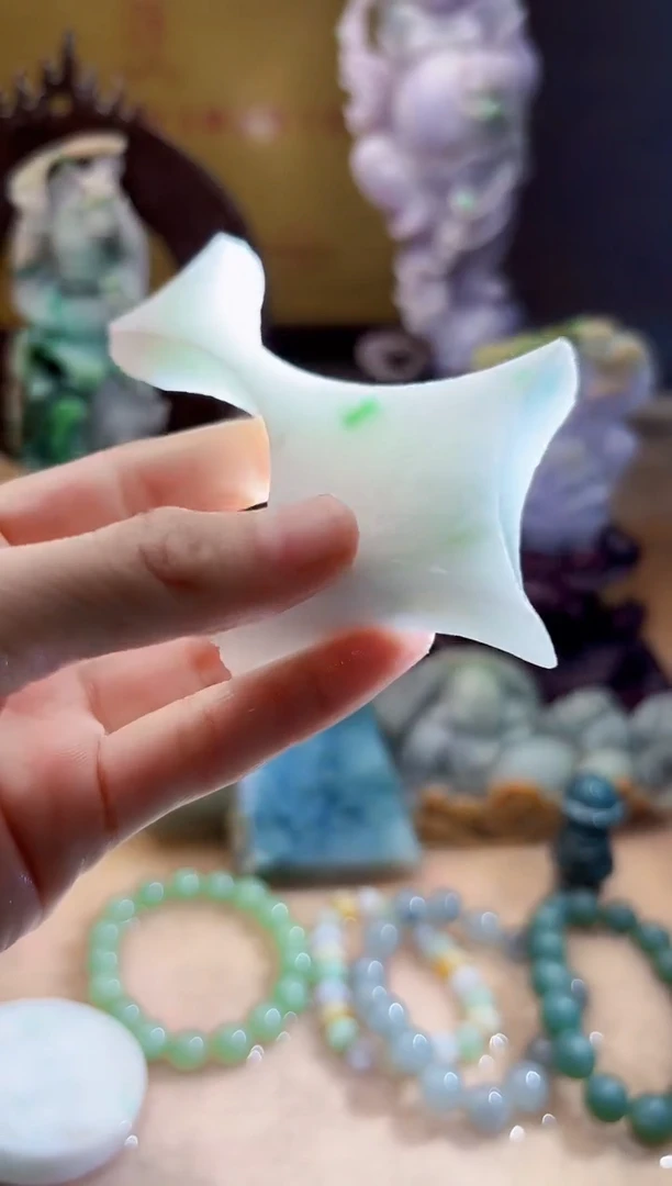 未镶嵌挂件翡翠A货柠优7366