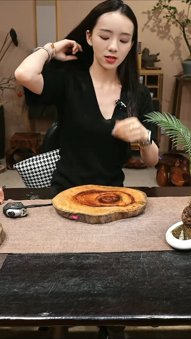 木香樟木原木切片干泡台95