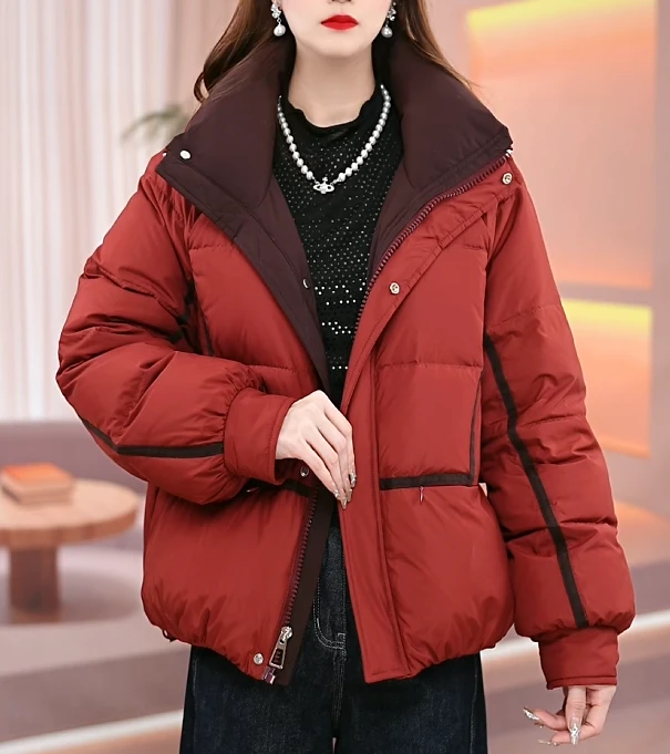 新款冬季百搭气质时尚显瘦保暖加厚短款羽绒服B55B