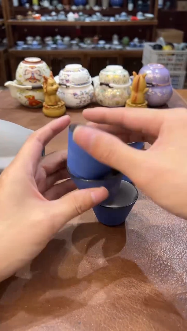 真的很便宜会开片的旅行茶具