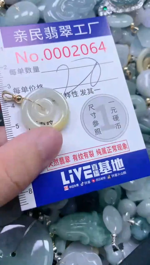 翡翠未镶嵌吊坠(不含链)2064